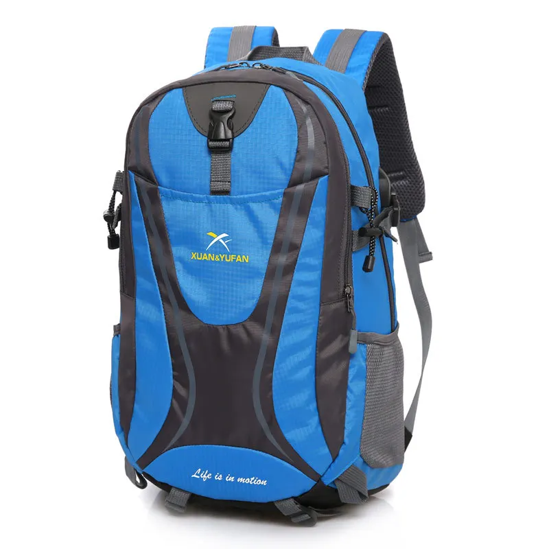 blue 35L мужские нейлоновые водонепроницаемые унисекс рюкзаки для альпинизма, пешего туризма, альпинизма, кемпинга, спортивные унисекс сумки, дорожная сумка для мужчин - Цвет: blue