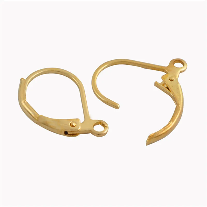 

Fashion 50 Pcs 11*16mm Earring Jewelry Hooks Silver Gold Plated DIY Drop Earring Lobster Clasps Jewelry Findings Wholesale