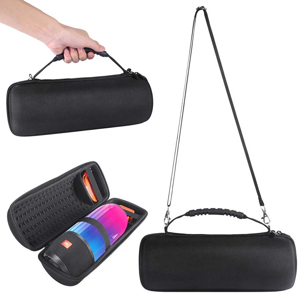 

Newest PU Carry Protective Speaker Box Pouch Cover Bag Case For JBL Pulse 3 Pulse4 Speaker-Extra Space for Plug&Cable(With Belt)