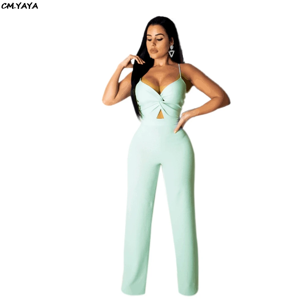 Женский комбинезон на бретельках Облегающий прямого силуэта без рукавов