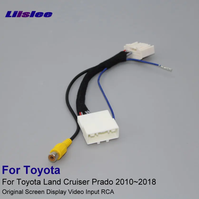 24pins автомобильный адаптер для проводов кабеля для Toyota Land Cruiser Prado 2010~ заднего вида Камера/ Дисплей Вход RCA