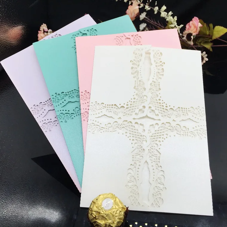 200 шт. кружевные открытки для приглашений на свадьбу | Дом и сад