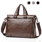 Портфель мужской из экокожи, водонепроницаемая сумка на плечо, саквояж в деловом стиле, 15 дюймов, 2020