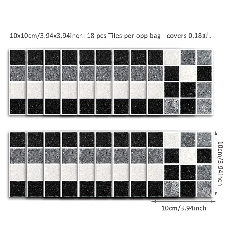 18 шт. мозаичная настенная плитка наклейка для дома кухни ванной комнаты стен