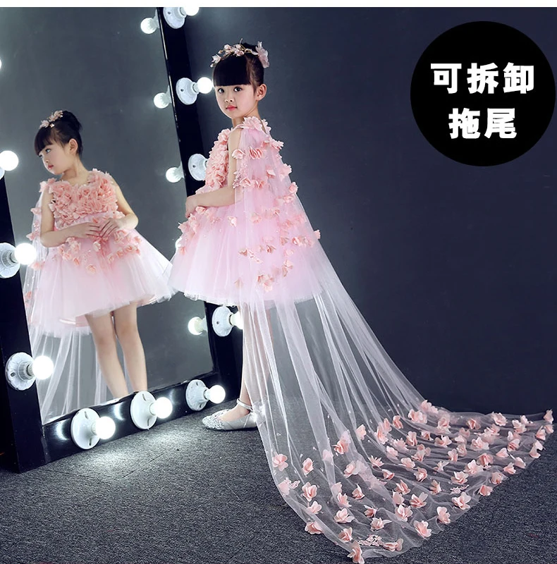 Платья для девочек на день рождения свадьбу вечеринку розовый тюль | Детская