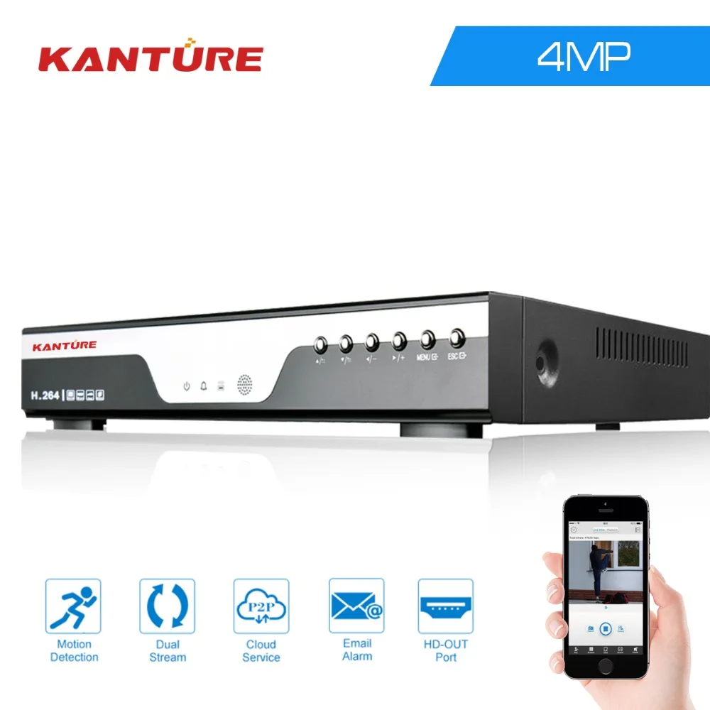 Сетевой видеорегистратор KANTURE 8CH 4MP 2688*1520 AHD DVR TVI CVI для 4-мегапиксельной IP-камеры P2P