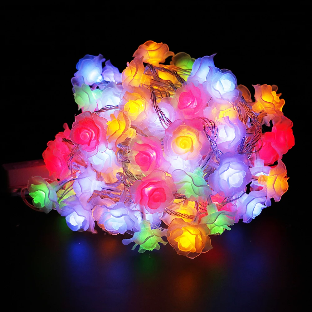 Светодиодная лента с цветами 100 светодиодов ночное освещение любовными розами 10