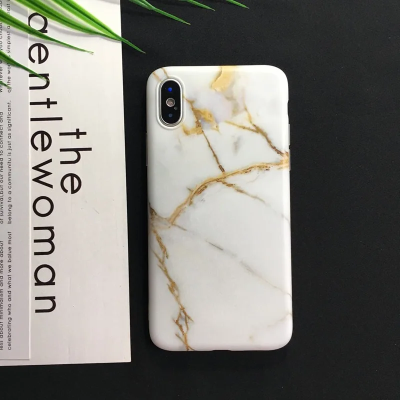 Capas For Iphonex Marble IMD Cases Iphone6 7 7Plus Lover Simple Black&ampWhite marble Full Soft TPU Covers 6s Funda |