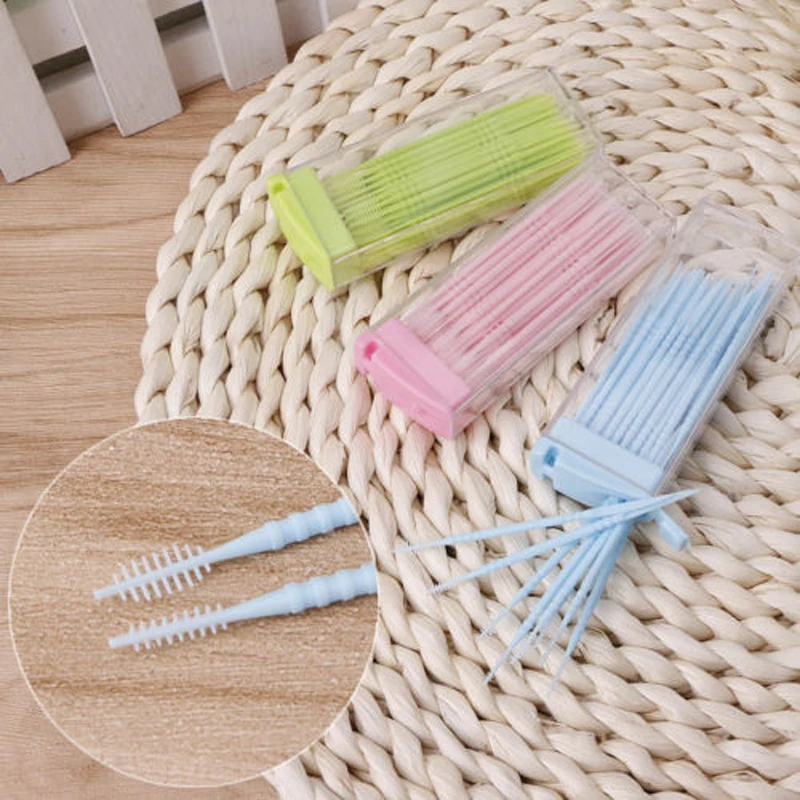 50 шт. двухсторонняя зубная нить межзубная щетка палочка для зубов уход за