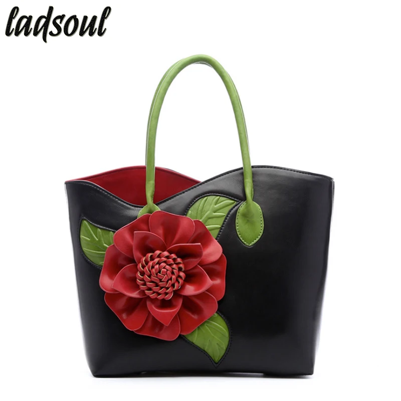 Женская сумка тоут LADSOUL с цветочным принтом высокого качества A753/g|women handbags|tote bagbag