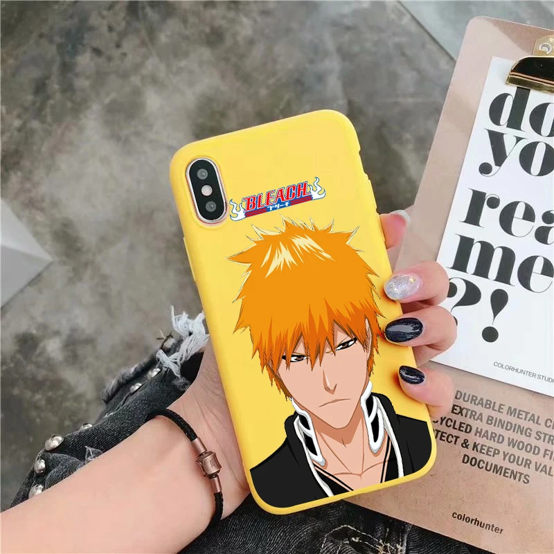 Bleach Kurosaki Ichigo аниме мягкий силиконовый карамельный цвет чехол для телефона для iPhone X XR XS MAX 6 7 8 plus 6s TPU - Цвет: Y-5664