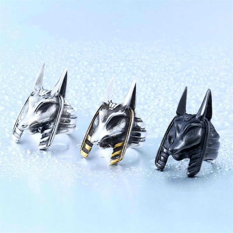 DoreenBeads Египет Миф Бог Anubis кольцо для мужчин Нержавеющая сталь панк ювелирные