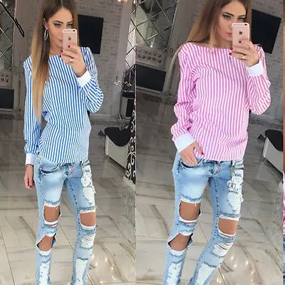 Новые модные женские туфли открытые повседневные рубашки с длинными рукавами