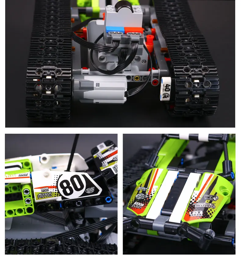 20033 Technic серия совместима с 42065 RC трек дистанционного управления гоночный автомобиль набор Дети строительные блоки кирпичи подарок