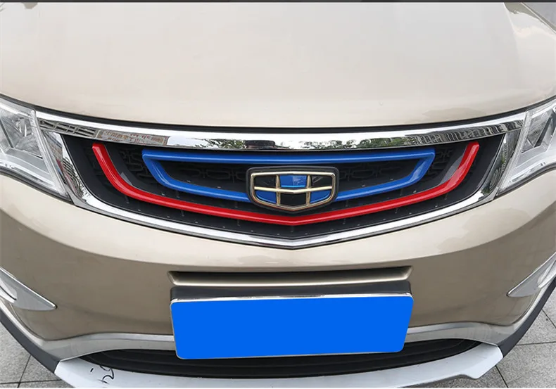 Передняя Автомобильная Декоративная полоса промежуточная чистая декоративная яркая полоса внешняя для Geely Atlas Emgrand X7 Sport