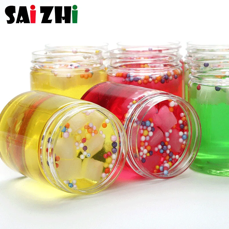 Saizhi 1 шт. слизи игрушки Lizun Кристалл полимерная фруктовая глина пушистая коробка