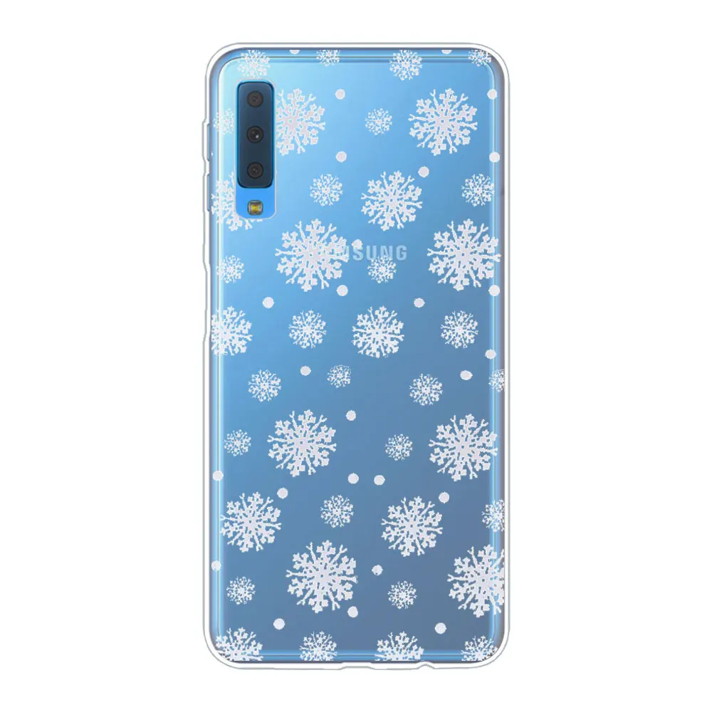 Год Рождество милый Санта Клаус Лось Снеговик телефон чехол для Samsung A50 A70 S10 S8 S9 Plus S7 A6 A9 A7 ТПУ силиконовый чехол - Цвет: TPU D1482
