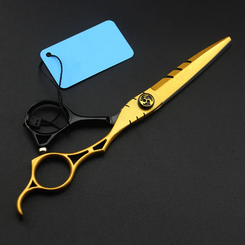 Профессиональные Японские Стальные 6 ''золотые пустотелые ножницы для стрижки