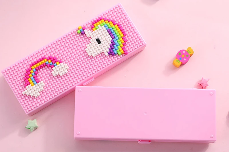 1 шт., чехол для карандашей с героями мультфильмов, милый рисунок hello kitty, единорог, детская игрушка-головоломка, новинка, пластиковая коробка для карандашей, канцелярские товары, Papeleria, школьный подарок