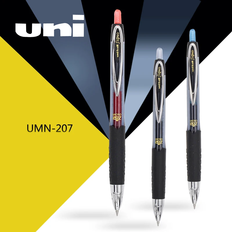 

Ручка гелевая Uni-Ball Signo UMN-207, 0,5 мм, двойные бусины мм, нескользящая