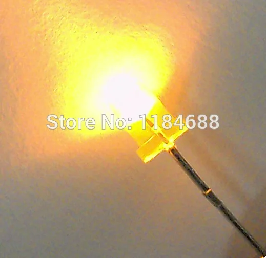 Бесплатная доставка! 1000 шт./лот 3 мм супер яркий круглый рассеянный желтый