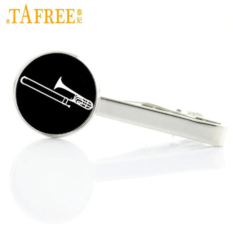 TAFREE ограниченные романтические тромбоны Зажимы для галстука музыкальные инму