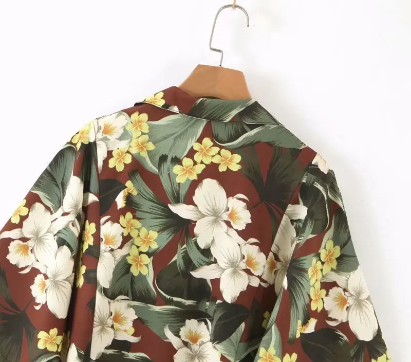 Большие размеры модный топ с цветочным принтом для женщин 2019 Летние повседневные