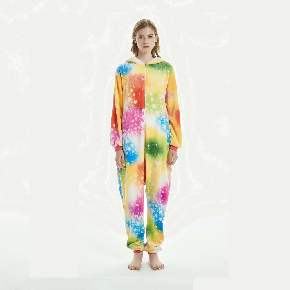 2018 Новый Onesie Оптовая продажа животных Kigurumi Stitch Star Единорог onesies взрослых унисекс