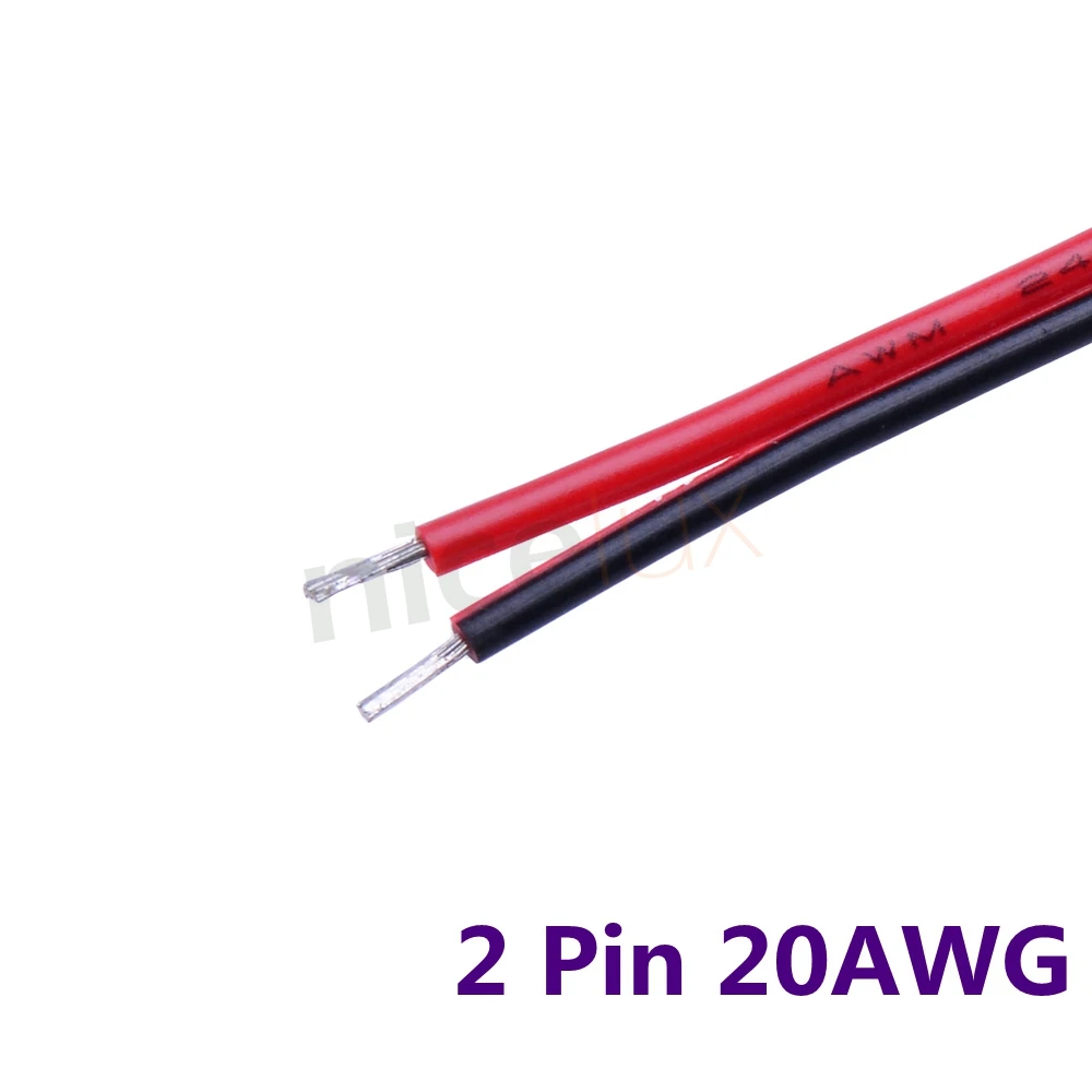 2 контактный Удлинительный кабель 10ft 3m 20AWG изолированный многожильный провод из