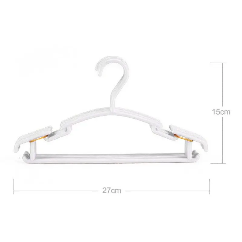 

10 Pack White Plastic Nursery Hangers Nonslip Baby Coat Hangers Space Saving Tubular Hangers for Kids Children Clothes