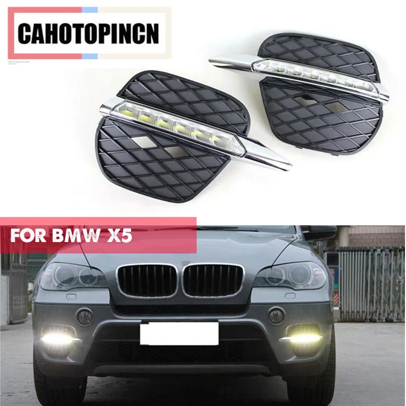 

Для BMW X5 E70 2011 2012 светодиодный DRL Габаритные огни дневного света Водонепроницаемый сигнальная лампа автомобиля с дальнего света