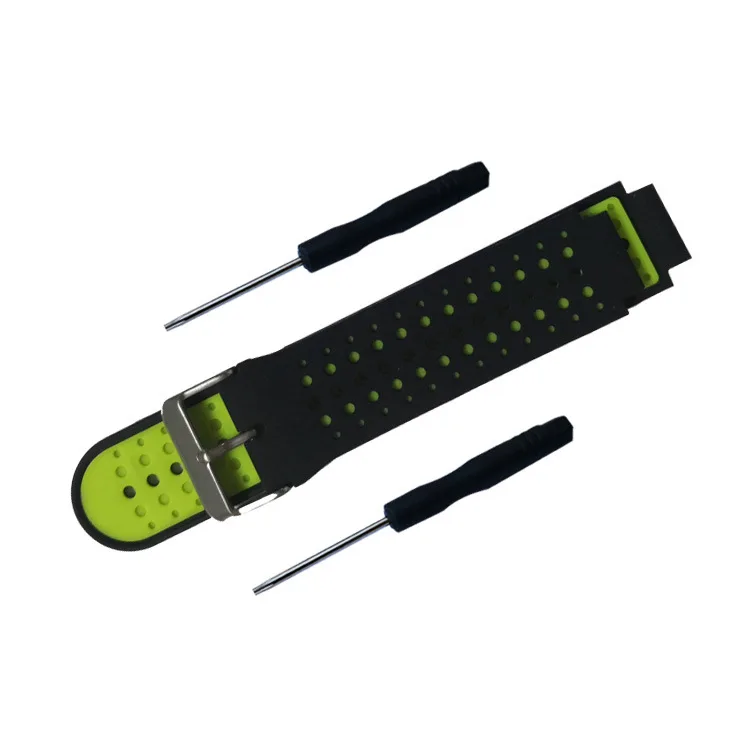 black green Силиконовый ремешок для наручных часов для Garmin Forerunner 230 235 235 Lite 220 620 630 735XT Смарт Ремешки для наручных часов аксессуары браслет - Цвет: black green