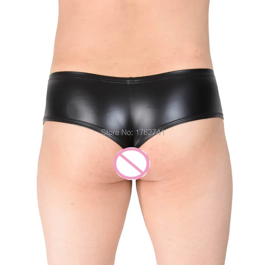 Мужские Микро боксеры кожаные нижнее белье дерзкие боксеры|boxer leather|boxer underwearleather