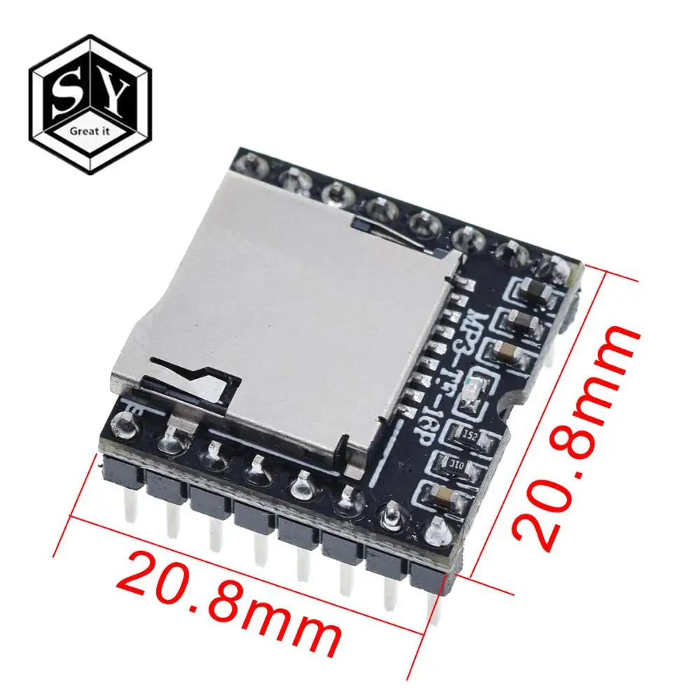 1 шт. Great IT TF карта U диск мини MP3 DF плеер аудио голосовой модуль плата для Arduino DFPlay