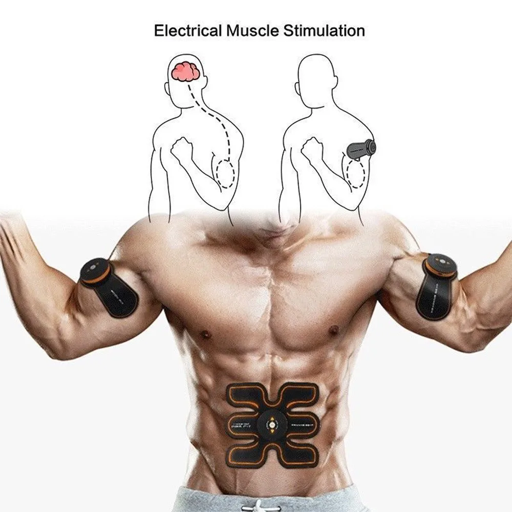 EMS Muscle ABS Fit Training Gear Abdominal Body Home Exercise Shape Fitness Set Stimulator Massage Abs Kit 2019 | Спорт и