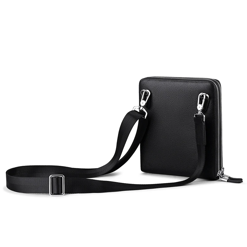 

WILLIAMPOLO 100% Leather Men Messager Bag Casual Crossbody Bags Business Men's Handbag Bags For Gift Shoulder Bags PL008D
