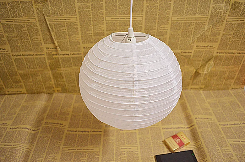 Lámpara nórdica Simple de innovación ambiental, luz de techo de papel de chimenea