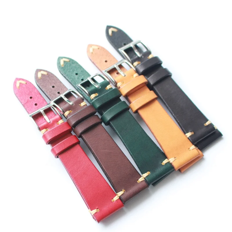 Applicable to Rolex Water Ghost 20MM * 16MM High Quality Italian Resin Leather Men's Brown Green Black Red Simple Strap | Наручные