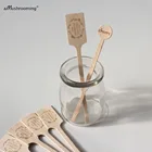 X100 персонализированные палочки для напитков, палочки для мелких напитков, деревянные палочки, палочки для размешивания под заказ, центральный стол, знаки для фермы, прайс-лист, знаки, этикетка