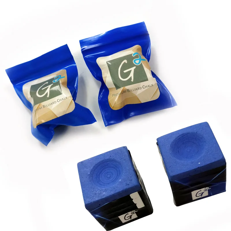 free shipping Single 2pcs original G2 Chalk Blue/green color Billiards Pool cue stick chalks for snooker accessories - купить по