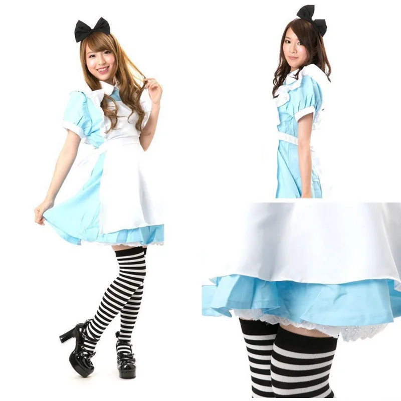 

New Alice In Wonderland Halloween Cosplay Maid Costume Maids Outfit Fancy Dress