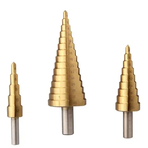 Полезный набор 3 сверл фрезы напольные конические HSS сталь|hss steel|set of drillsdrill set |