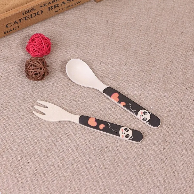 Новинка 5 шт./компл. детская тарелка с изображением краба бантиком ложка столовая