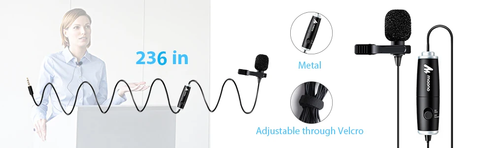 MAONO петличный микрофон Hands Free клип на лацкане Micphone 6M Condersor Mic для Подкаст DSLR камеры смартфон ноутбук AU-101