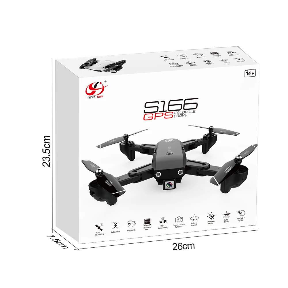 Новый CSJ S166 gps Радиоуправляемый Дрон с камерой HD 1080 P слежение за мной авто возврат