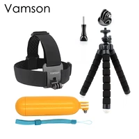 vamson accessories for gopro hero 6 5 4 3 set monopod octopus tripod head strap floaty bobber for sjcam for xiaomi for yi vs48