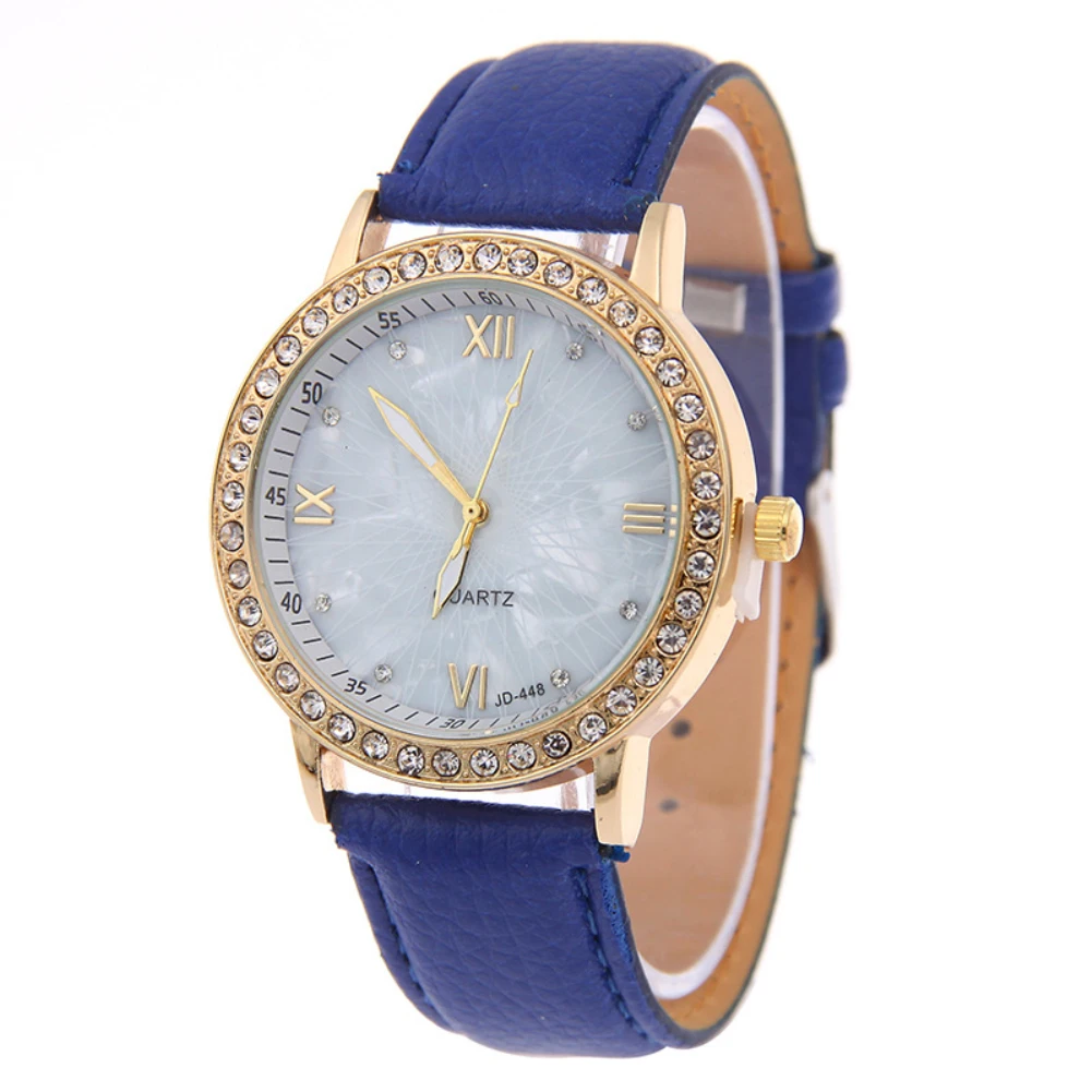 Женские кварцевые наручные часы montre femme модные стразы с римскими цифрами и
