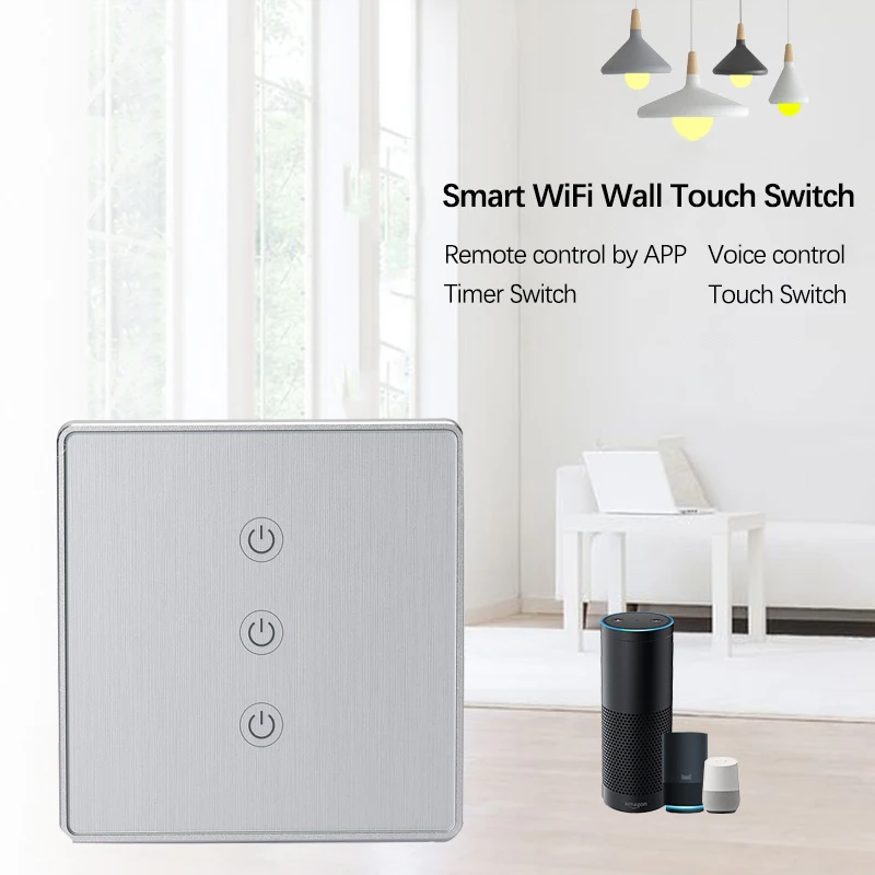 Стандарта ЕС США Великобритании 1/2/3 Smart Wi Fi настенный выключатель света
