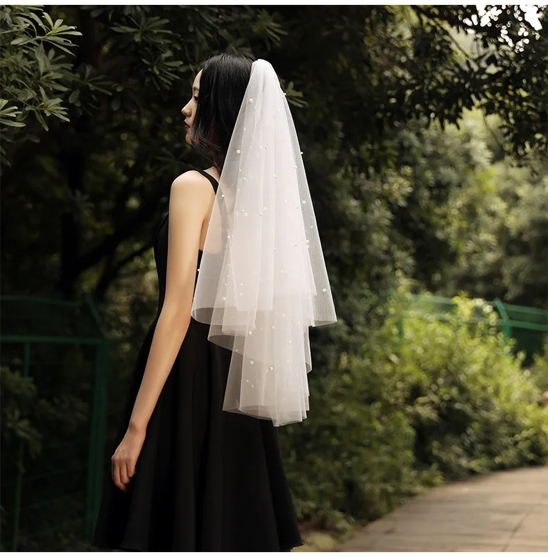 Белая Фата для невесты в стиле ретро Цветочная аппликация с бриллиантами и