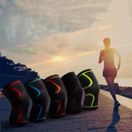 Новинка 2017 спортивный наколенник дышащий компрессионный для бега Спортивная